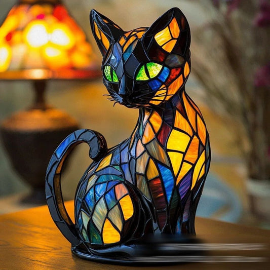 Gato | Luminária de Vitral
