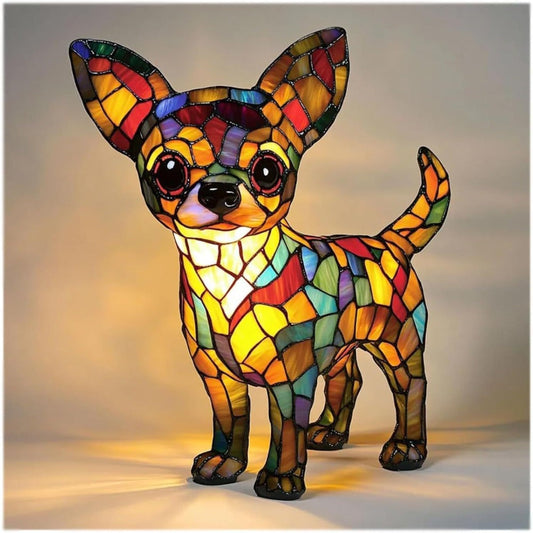 Chihuahua | Luminária de Vitral