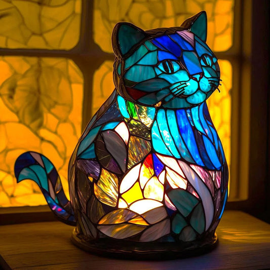 Gato | Luminária de Vitral
