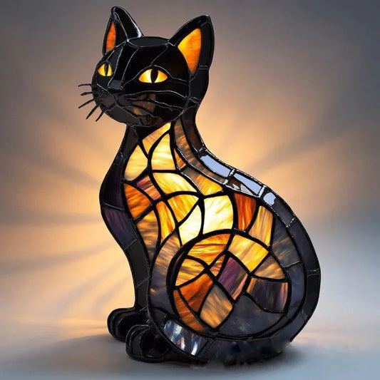 Gato | Luminária de Vitral